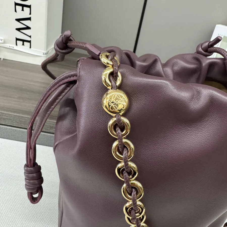 Flamenco Purse Bucket Soft Nappa Leather Bucket Bag