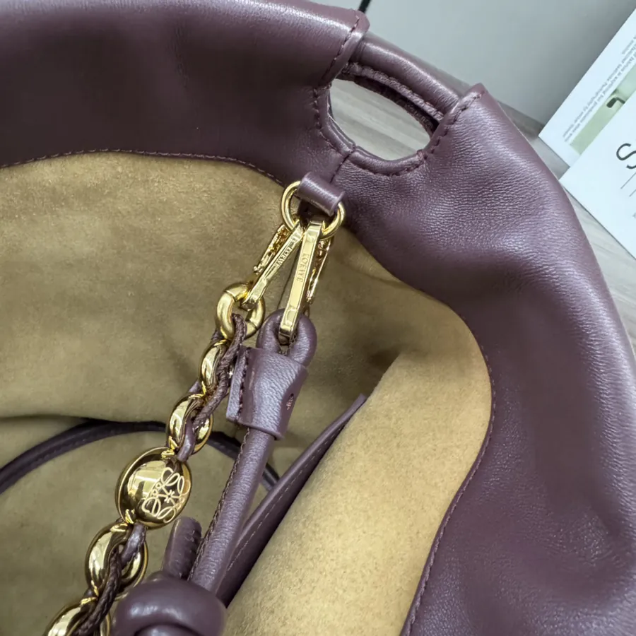 Flamenco Purse Bucket Soft Nappa Leather Bucket Bag