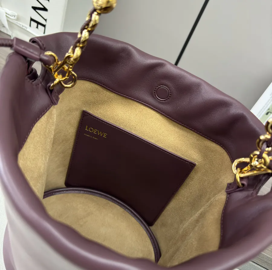 Flamenco Purse Bucket Soft Nappa Leather Bucket Bag