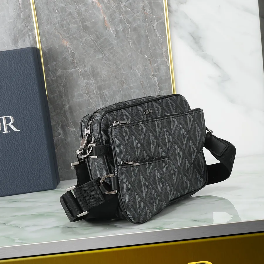 Marc Bohan Satchel Set Black Grained Calfskin