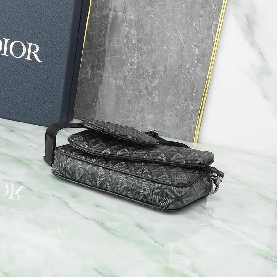 Marc Bohan Satchel Set Black Grained Calfskin