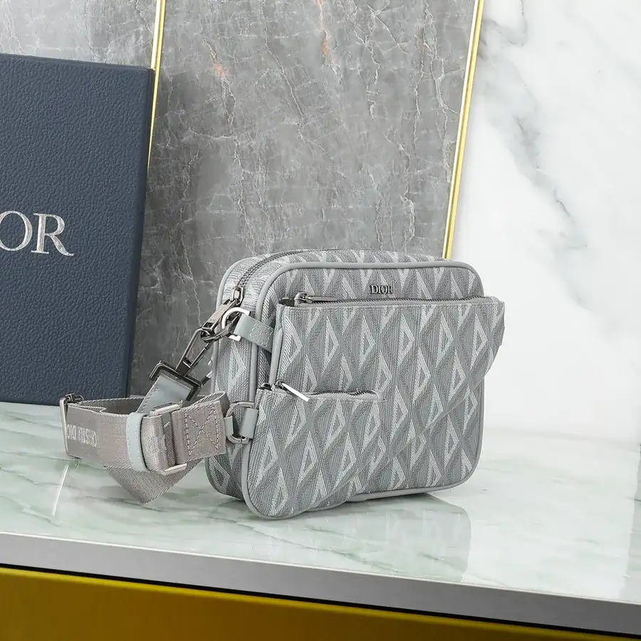 Marc Bohan Satchel Set Diamond Pattern Canvas with Leather Details