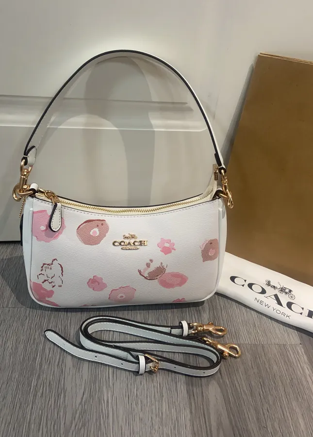 Coach New CR746 Cherry Blossom Limited腋下包