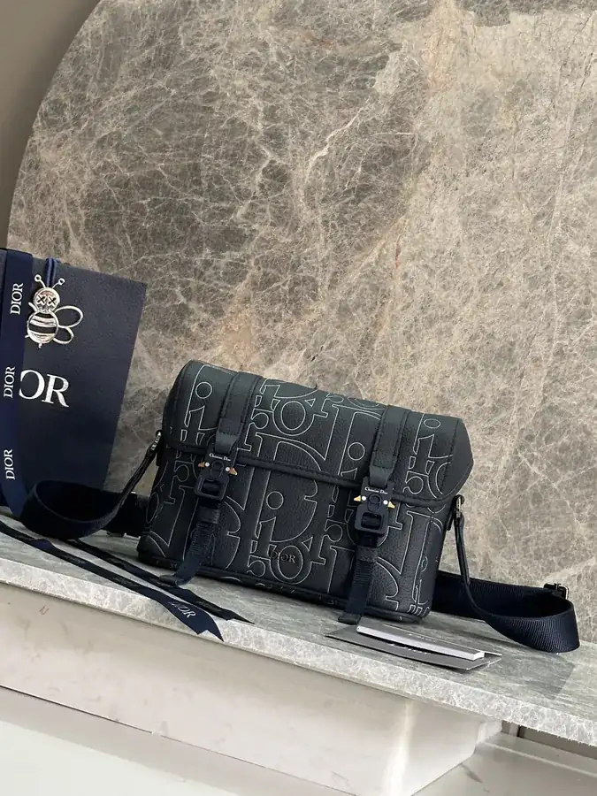 Hit The Road Flip Messenger Bag in Navy Blue