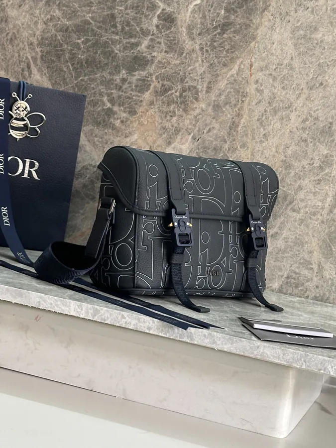 Hit The Road Flip Messenger Bag in Navy Blue