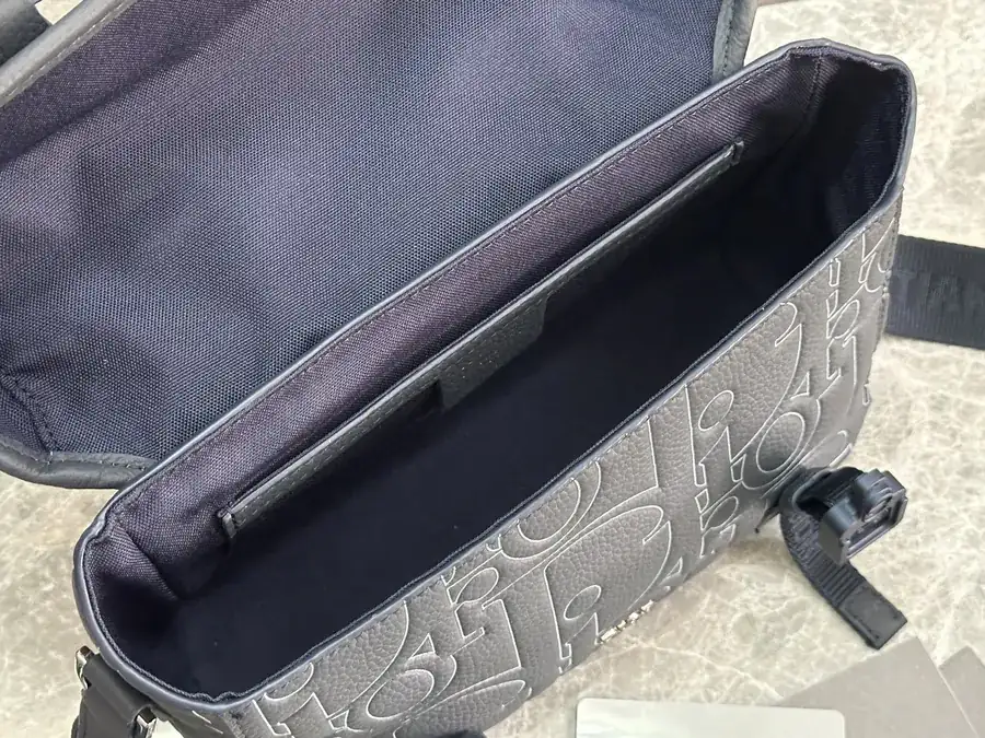 Hit The Road Flip Messenger Bag in Navy Blue