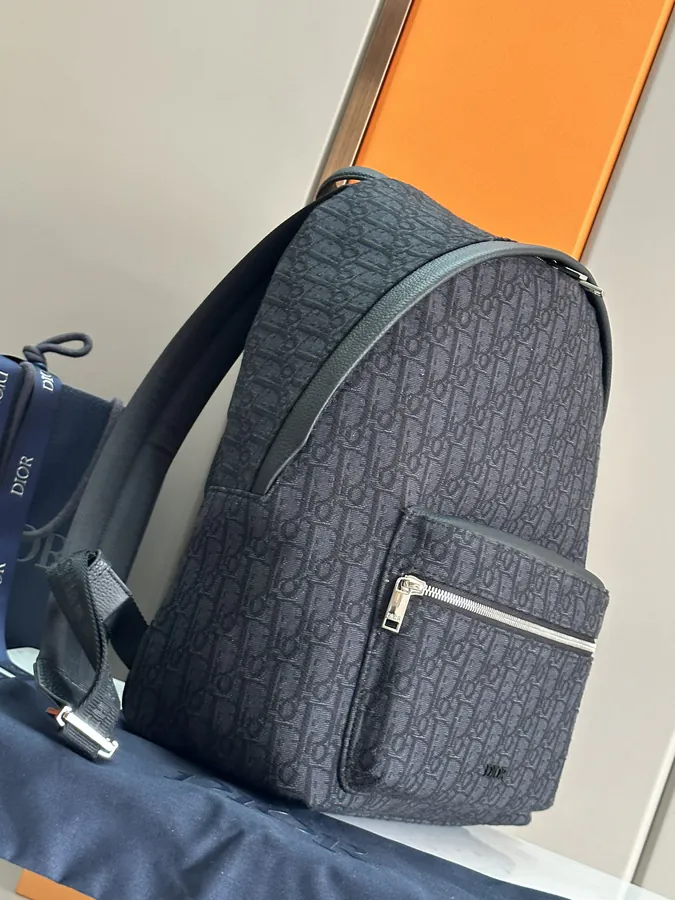 Top Original Rider Backpack Large Black Grained Calfskin