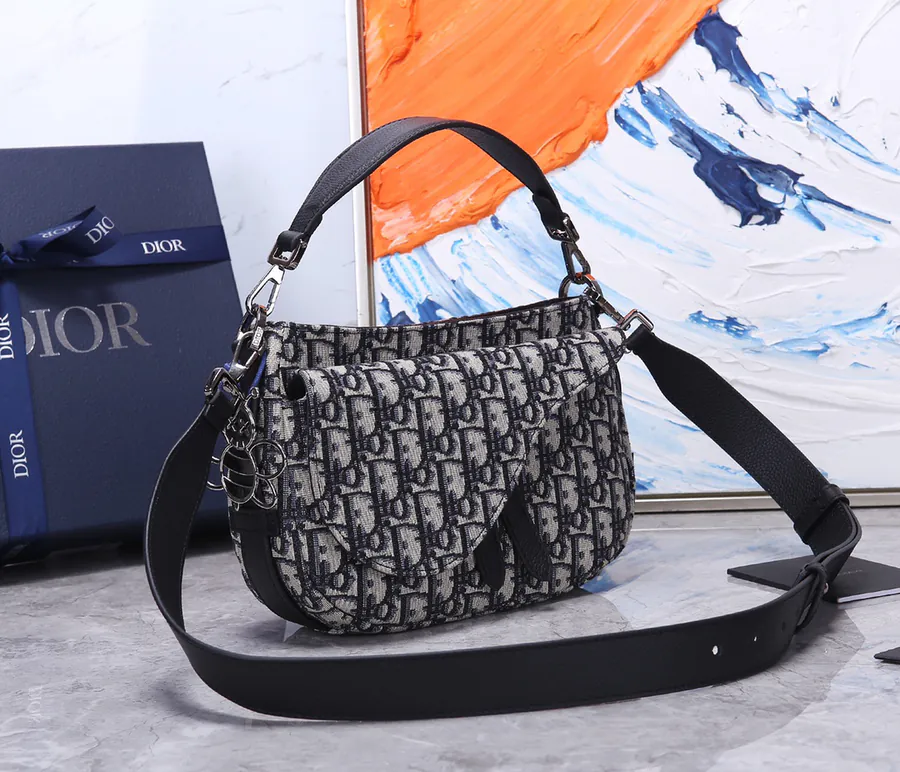 Dior 2020 Men's Monogram Canvas Bucket Bag