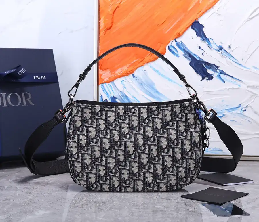 Dior 2020 Men's Monogram Canvas Bucket Bag