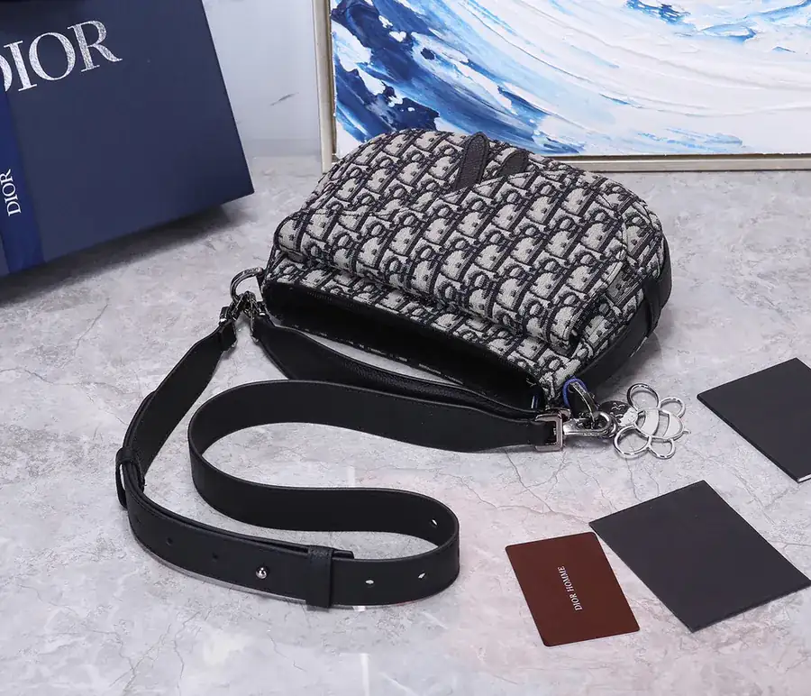 Dior 2020 Men's Monogram Canvas Bucket Bag