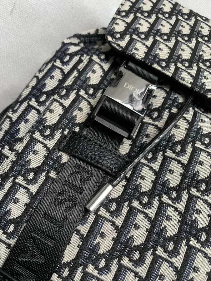 Dior Oblique Print Letter Canvas Backpack