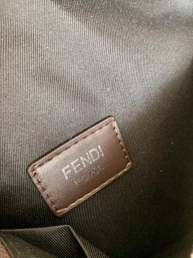 Fendi Brown Grained Calfskin Double F Tote