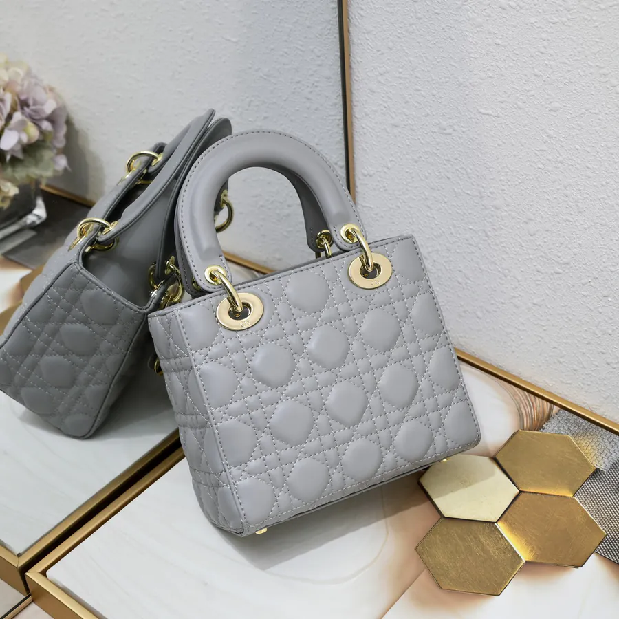 My Lady Letter Series Bucket Bag in Grained Calfskin