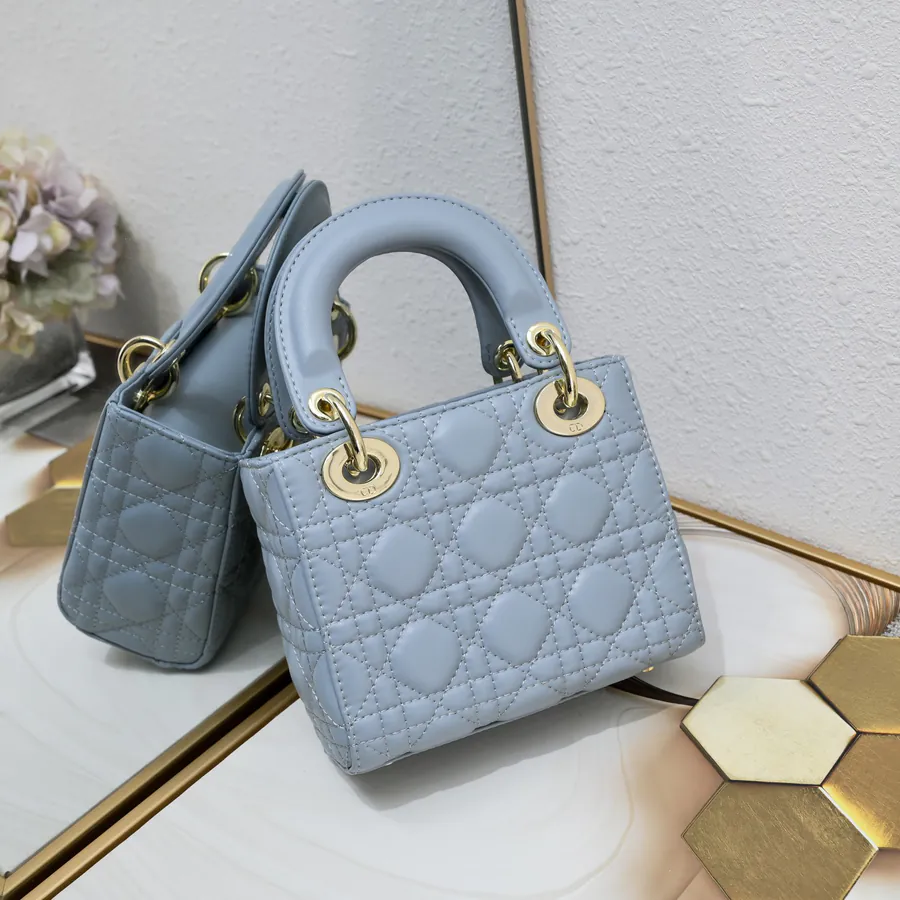 Dior Blue Zip 3 Compartment Bag