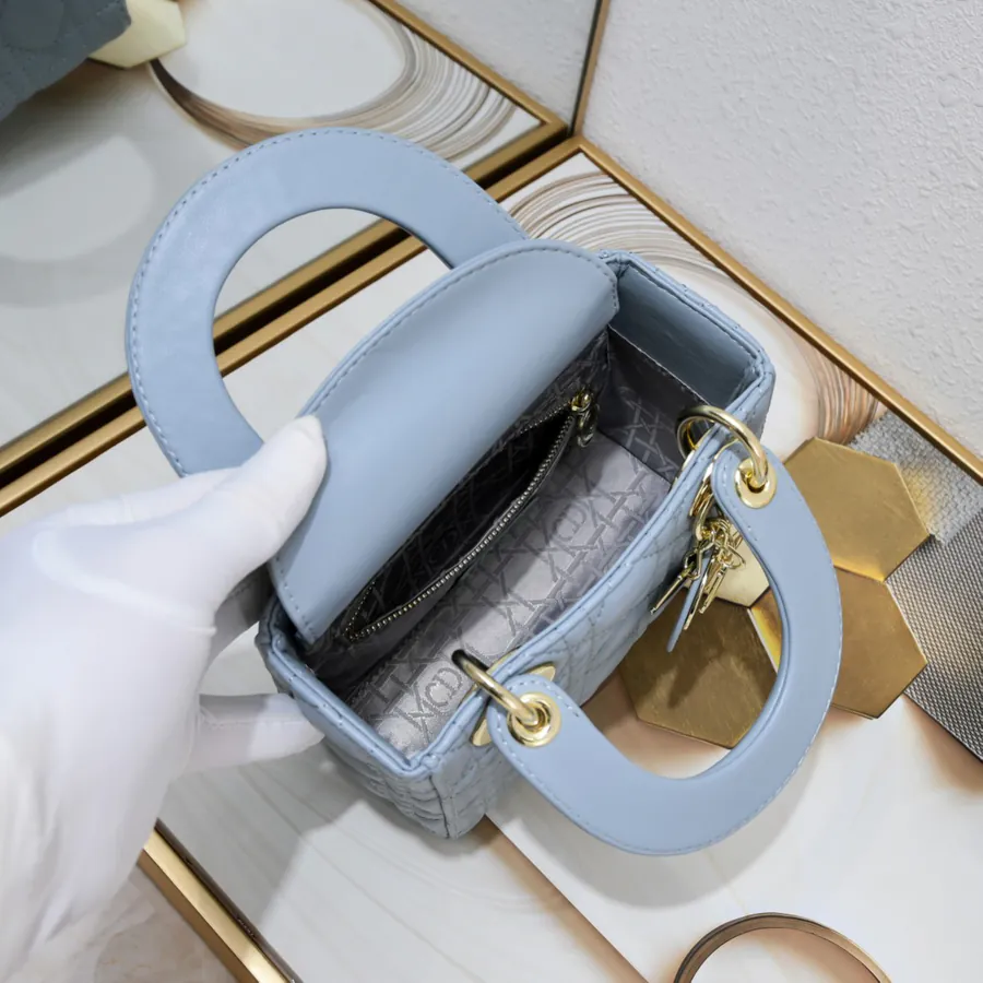 Dior Blue Zip 3 Compartment Bag