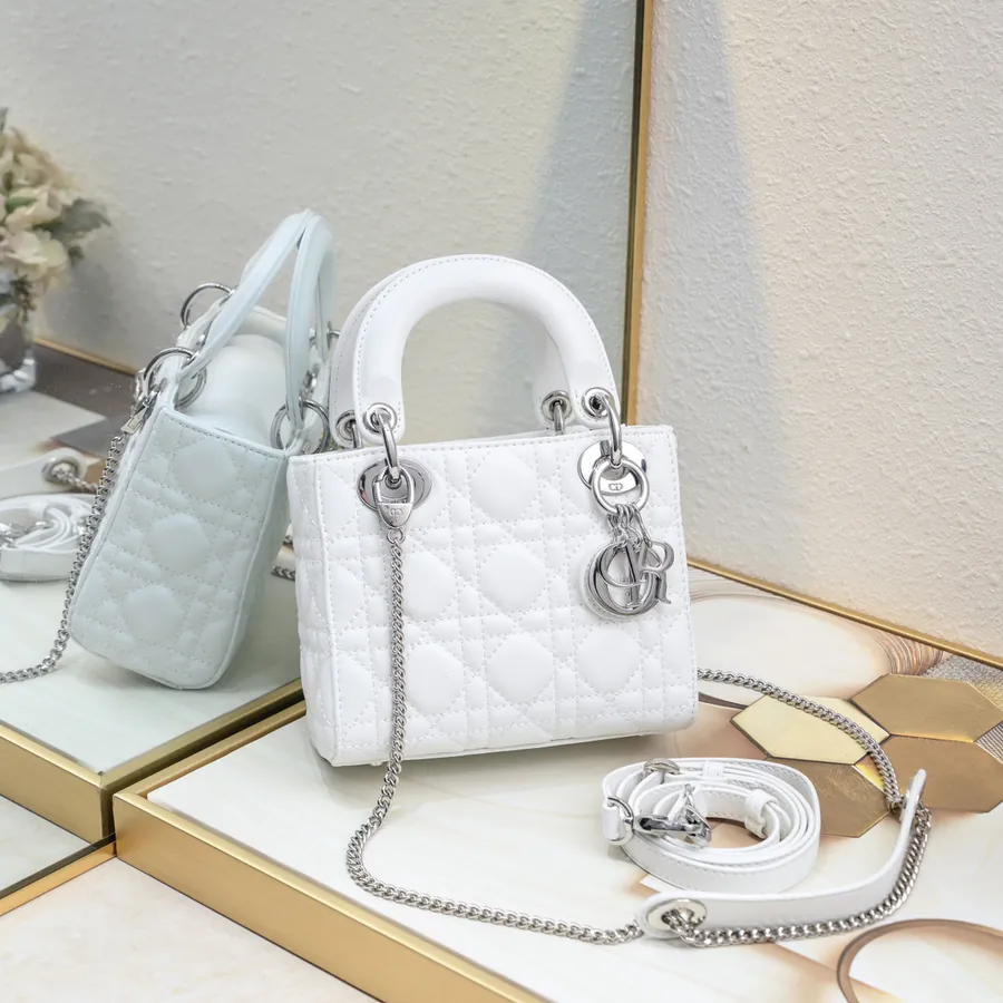 Dior Mini Tote with Silver Clasp
