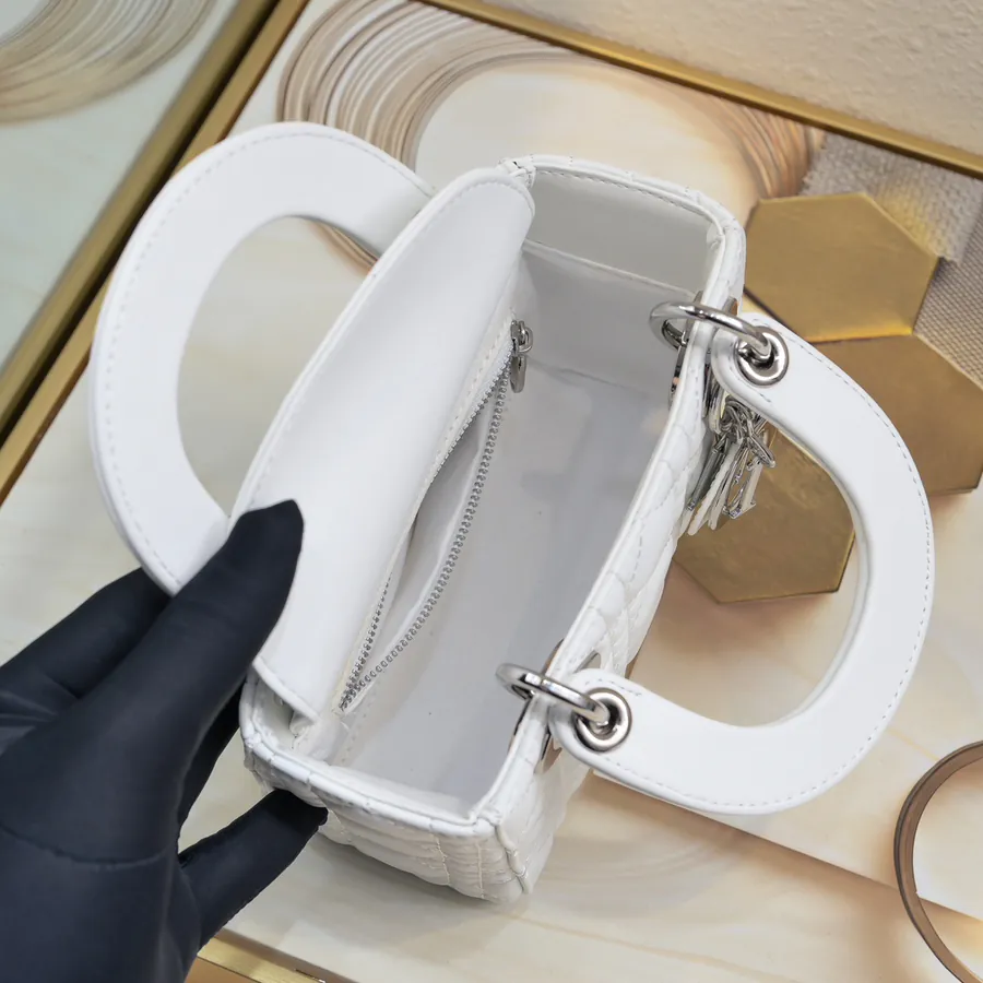 Dior Mini Tote with Silver Clasp
