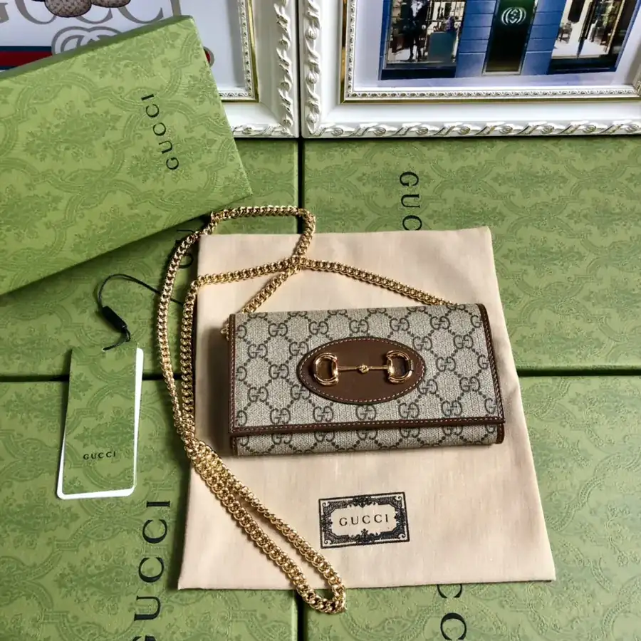 Gucc! 1955 Saddle Bag Series Woc Chain Bag with Mirror