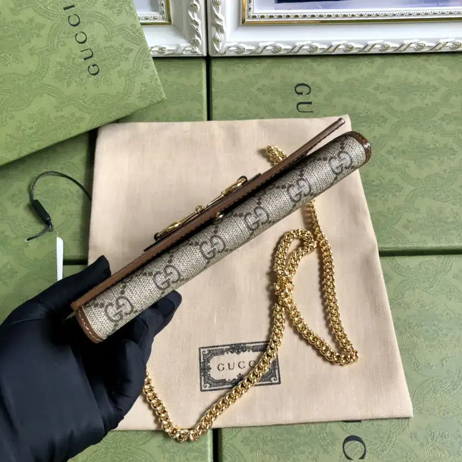 Gucc! 1955 Saddle Bag Series Woc Chain Bag with Mirror