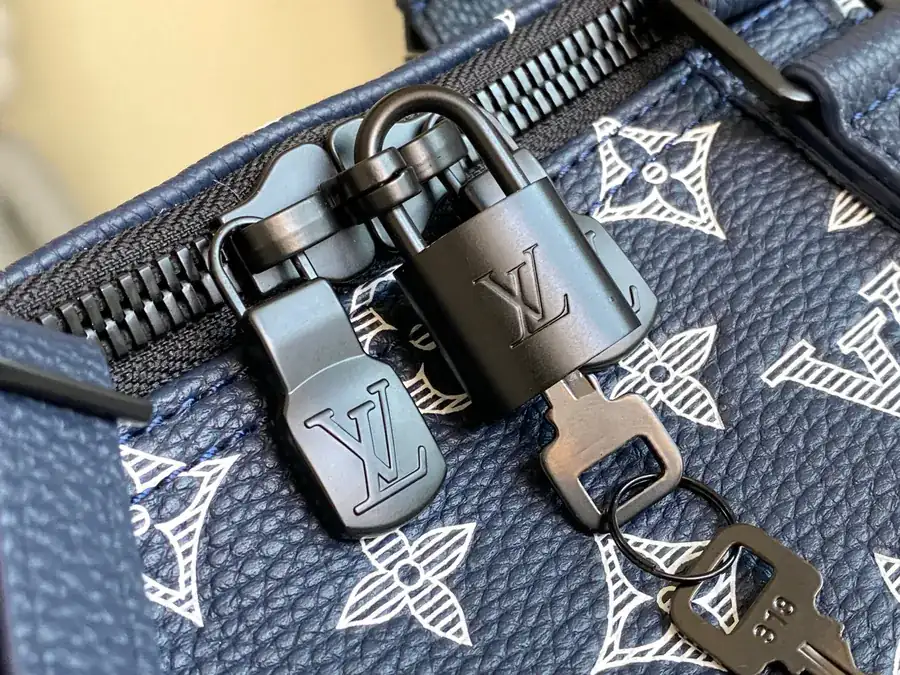 Louis Vuitton Classic Keepall Travel Bag Monogram Shadow Leather