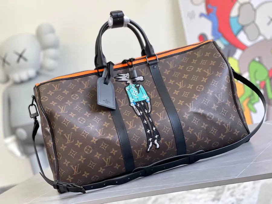Keepall Bandoulière 50 Travel Bag with Zoooom with Friends Embroidery