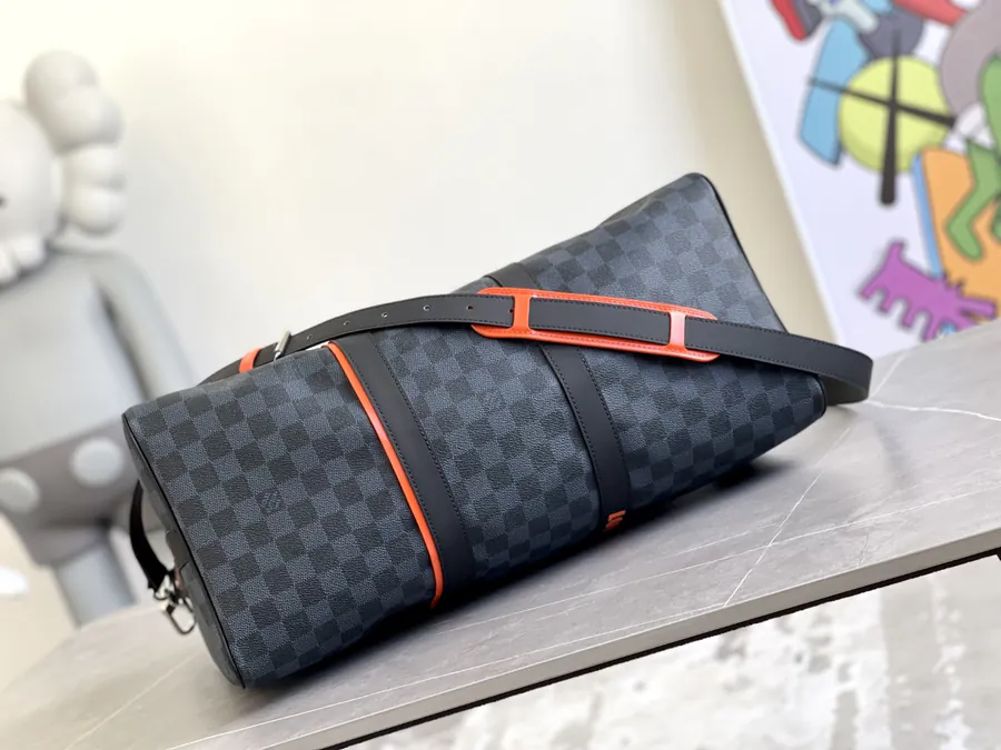 Top Original New Stock 590 N40166 Classic Keepall Travel Bag with Damier Cobalt Canvas