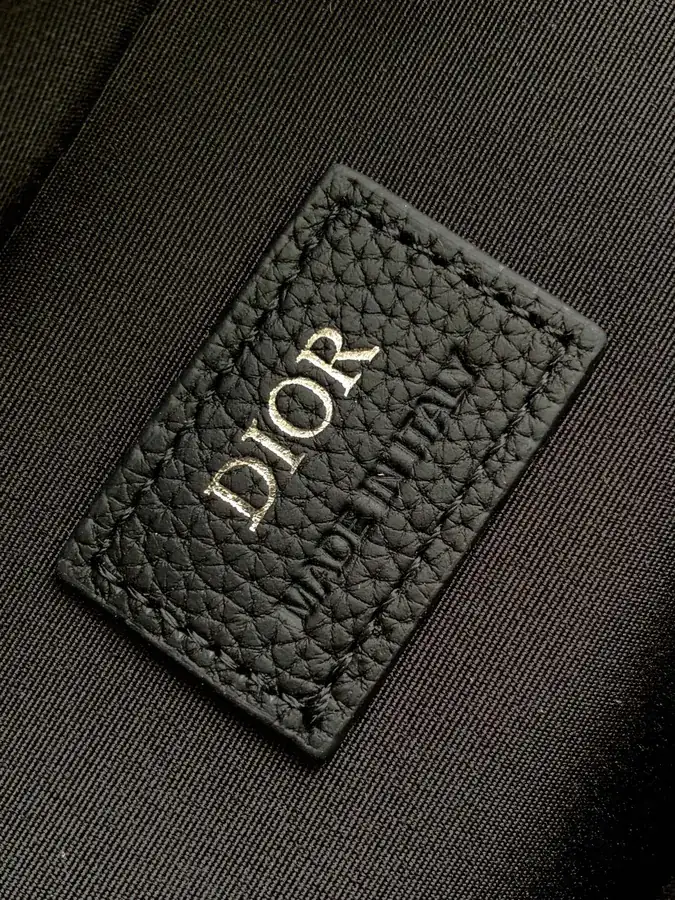Christian Dio Safari Messenger Bag Black Oblique Print, Practical & Compact