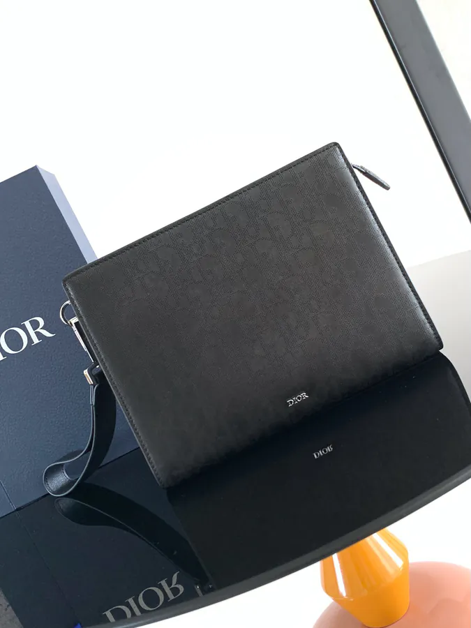 Dior 310 Handbag Oblique Print Calfskin, Signature Logo, 6 Card Slots