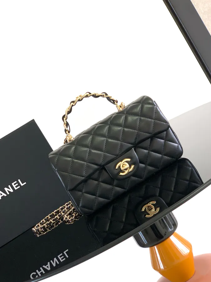 New Arrival 23k New Handle CF Mini Leather Bag