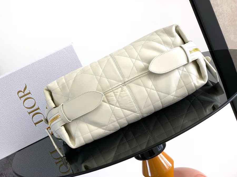 D Journey Handbag Modern Design, Grained Calfskin