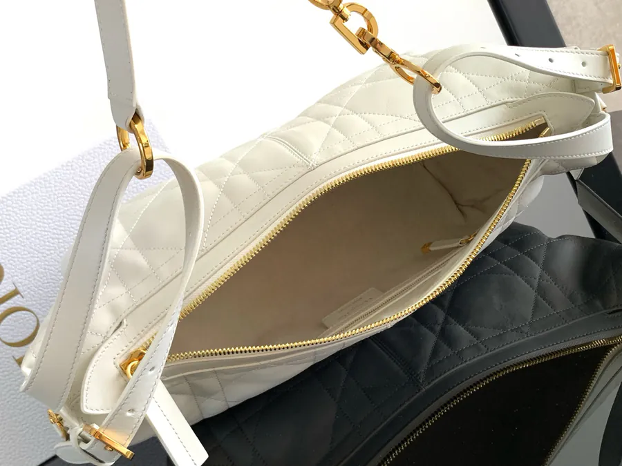 D Journey Handbag Modern Design, Grained Calfskin