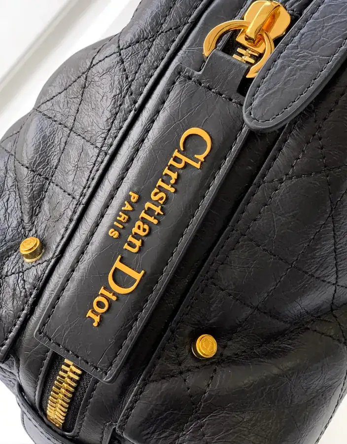 D Journey Handbag Modern Design, Grained Calfskin