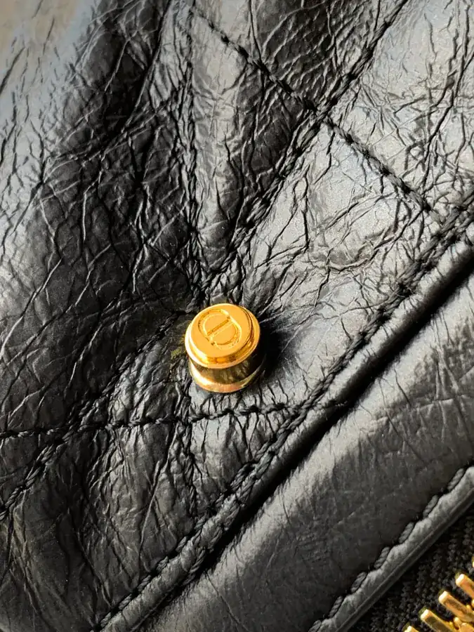 D Journey Handbag Modern Design, Grained Calfskin