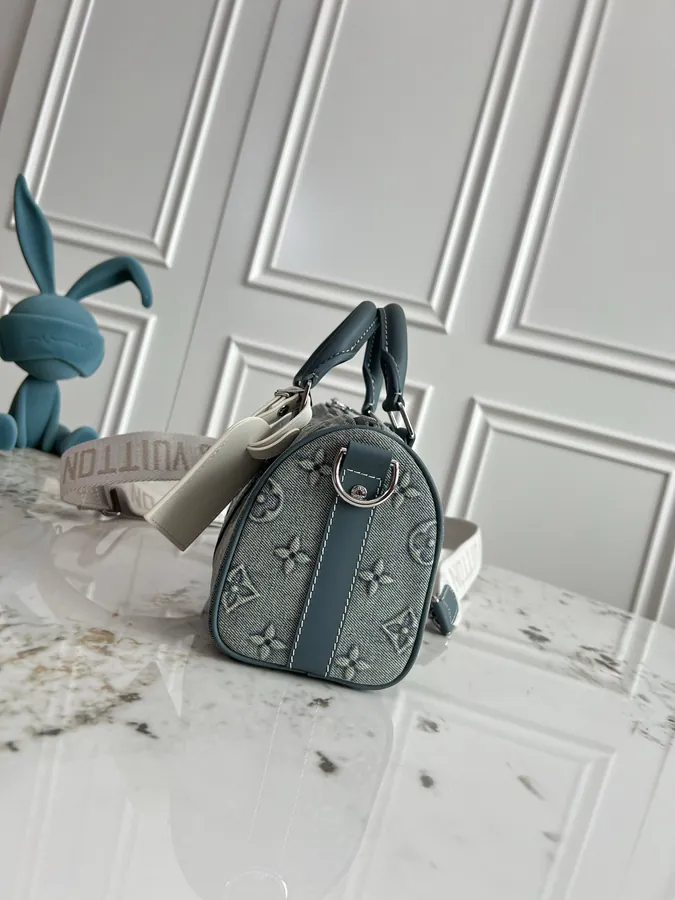 Keepall Bandoulière 25 Handbag in Monogram Washed Denim