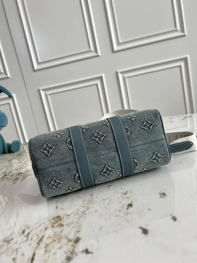 Keepall Bandoulière 25 Handbag in Monogram Washed Denim