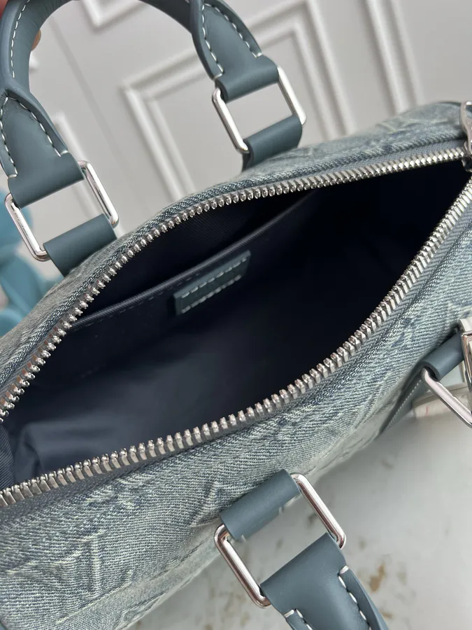 Keepall Bandoulière 25 Handbag in Monogram Washed Denim