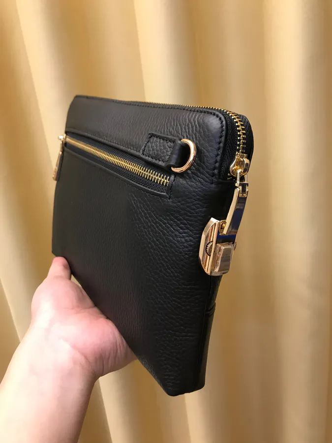 2021 New Fanja Handbag, Grained Calfskin, 27.19.5 Size, Black