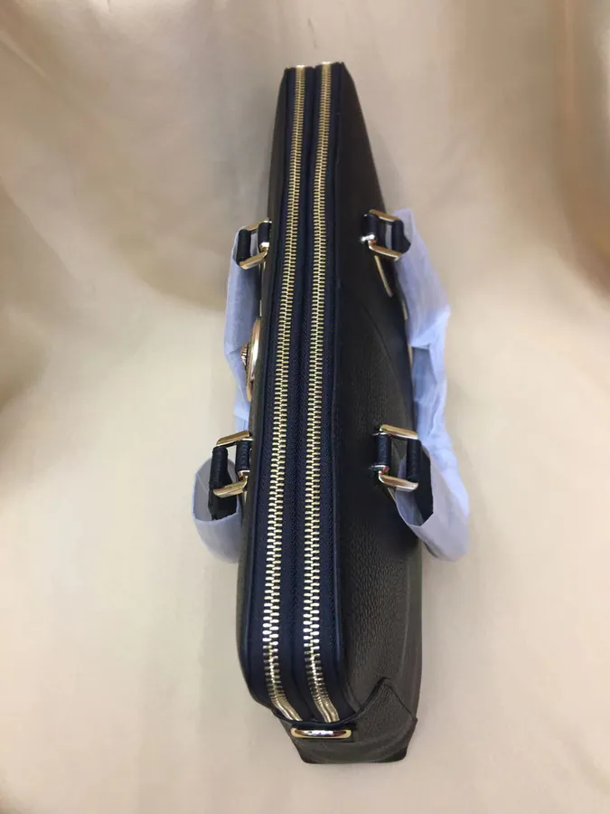 V Brand New Mens Tote & Crossbody Briefcase in Black