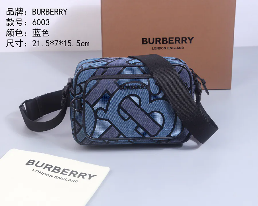 BURBERRY Original 6003 Blue Bag with Adjustable Strap