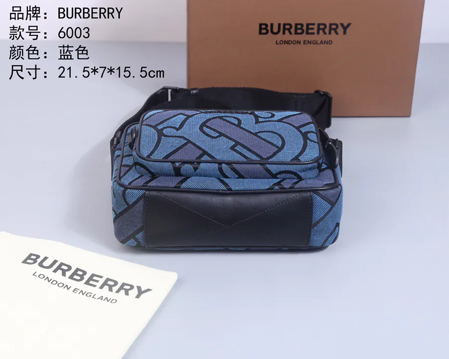 BURBERRY Original 6003 Blue Bag with Adjustable Strap