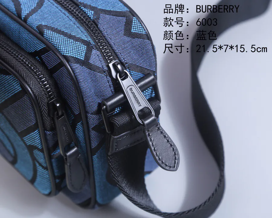 BURBERRY Original 6003 Blue Bag with Adjustable Strap