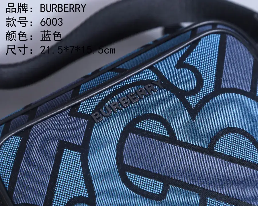 BURBERRY Original 6003 Blue Bag with Adjustable Strap