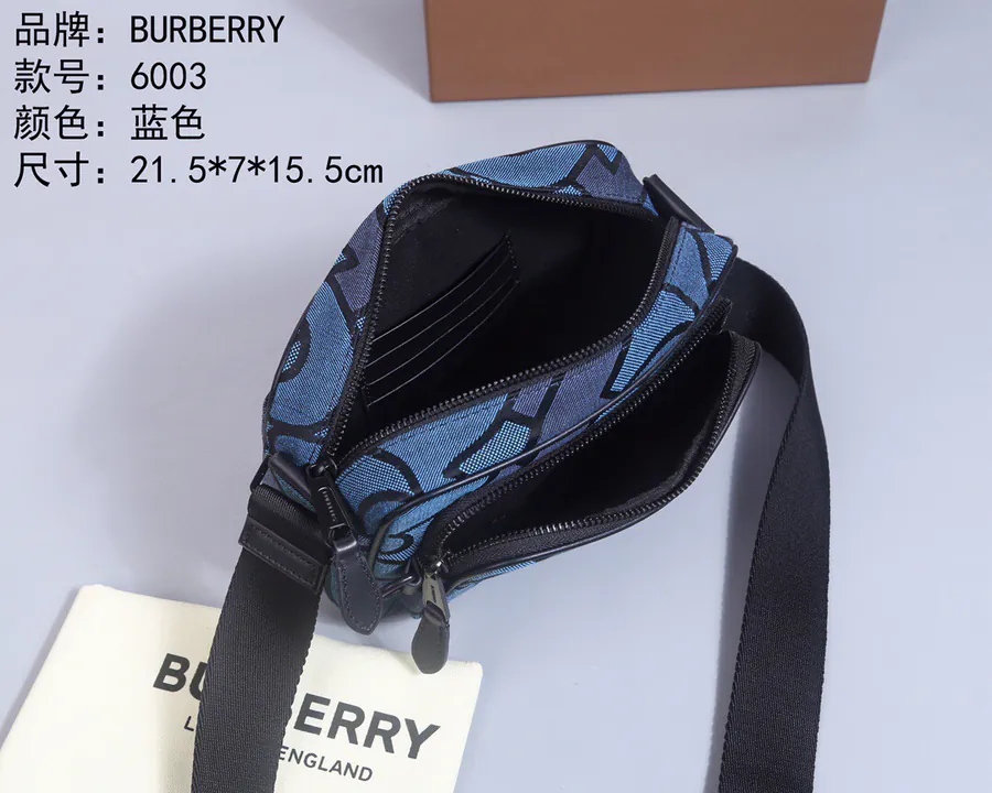BURBERRY Original 6003 Blue Bag with Adjustable Strap