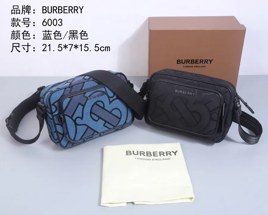 BURBERRY Original 6003 Blue Bag with Adjustable Strap
