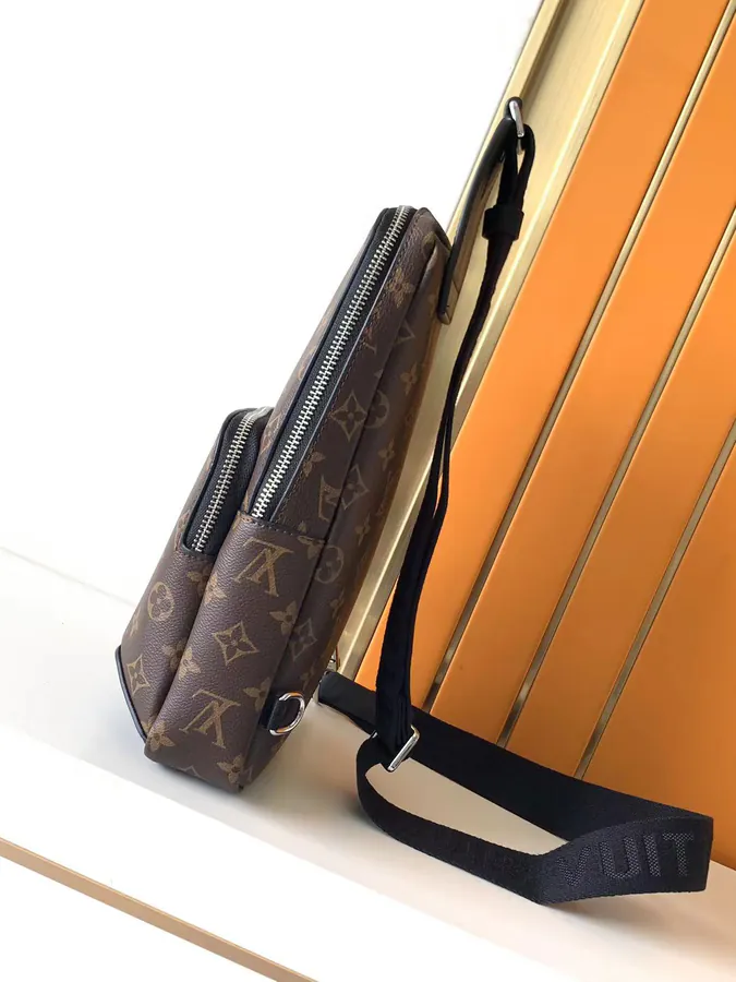 Avenue Shoulder Bag with Damier Infini Classic Black Pattern