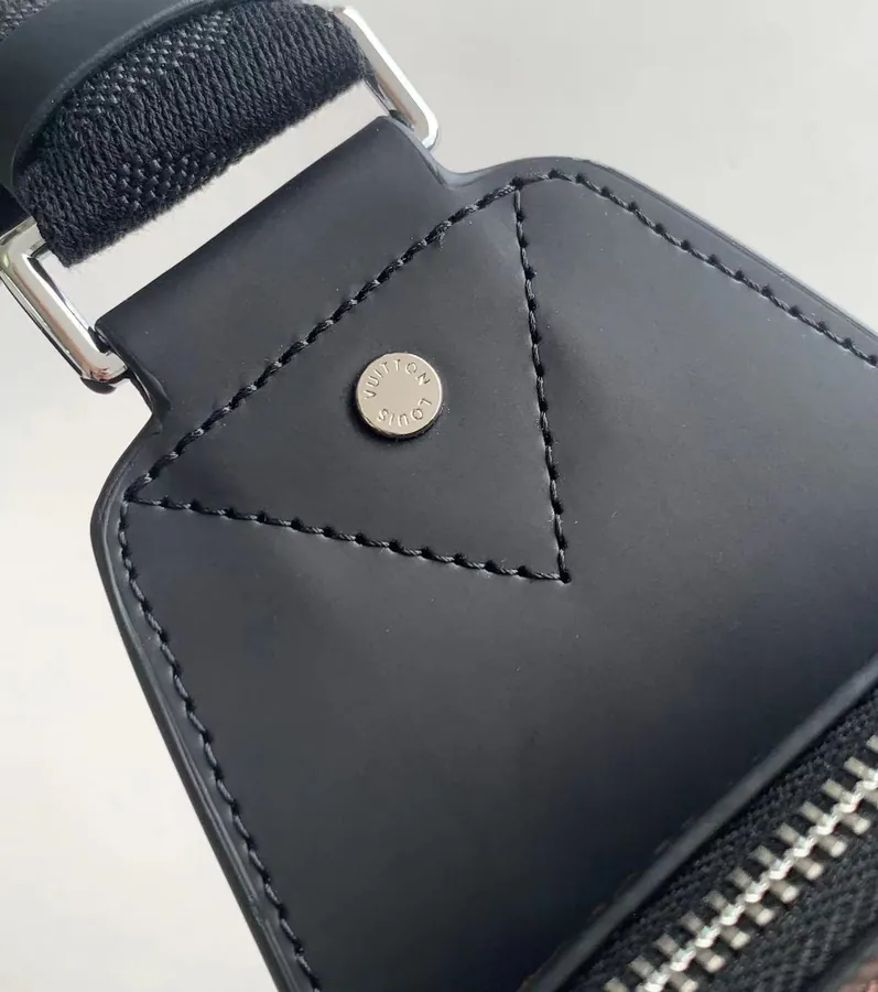 Avenue Shoulder Bag with Damier Infini Classic Black Pattern