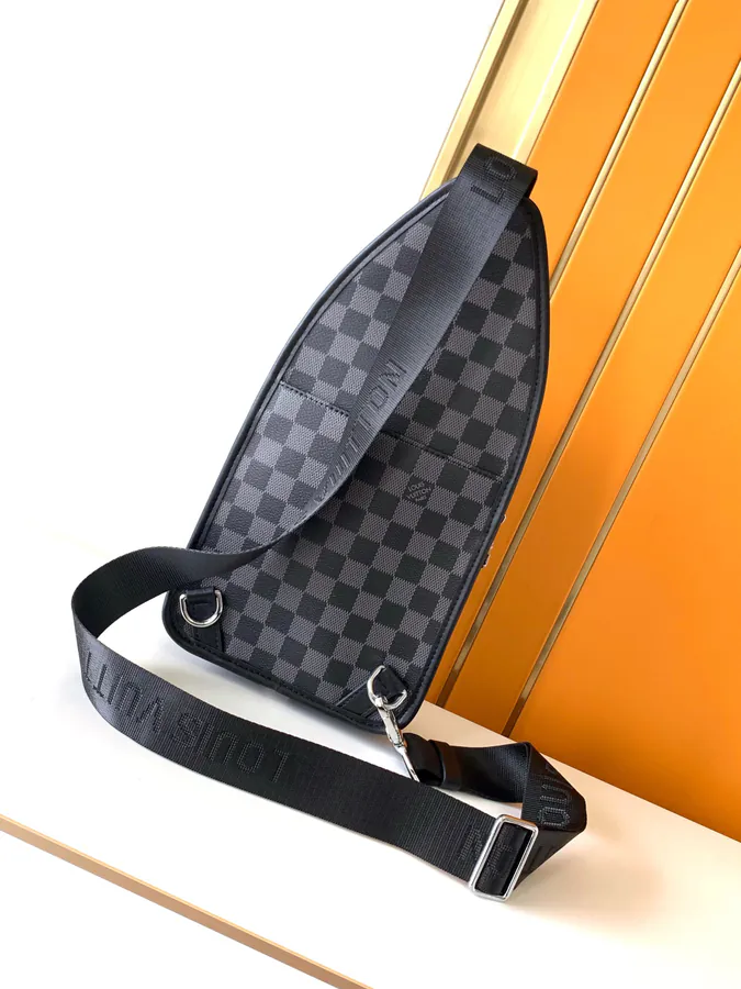 Avenue Shoulder Bag in Damier Infini Classic Black