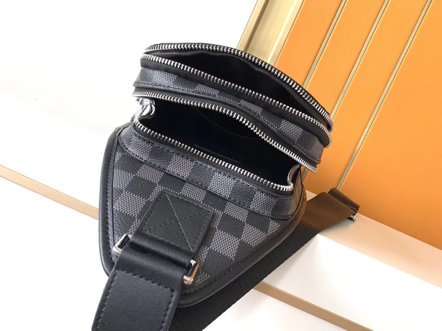 Avenue Shoulder Bag in Damier Infini Classic Black