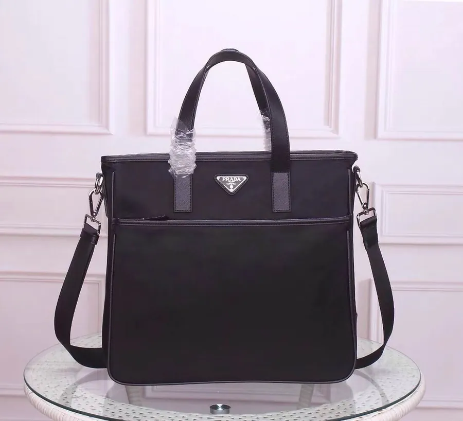 PRADA Official Briefcase Premium Waterproof Material, Elegant Design