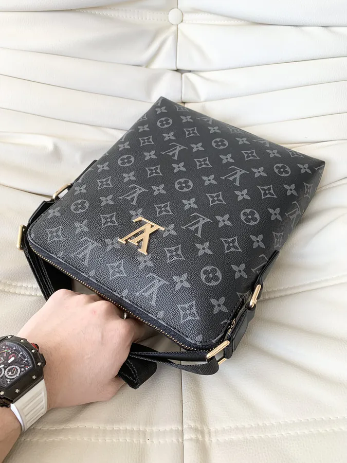 LV Men's Briefcase Premium Leather Crossbody Bag